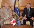Kryeparlamentari, dr. Jakup  Krasniqi, priti ambasadorin jorezident t&euml; Kanadas&euml; n&euml; Kosov&euml;, z. Tom Marr
