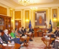 Kryeparlamentari Krasniqi priti delegacionin e PE-s&euml;, t&euml; udh&euml;hequr nga Eduard Kukan