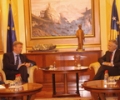 Kryekuvendari Krasniqi priti Komisionarin Evropian p&euml;r Zgjerim, Stefan Fule